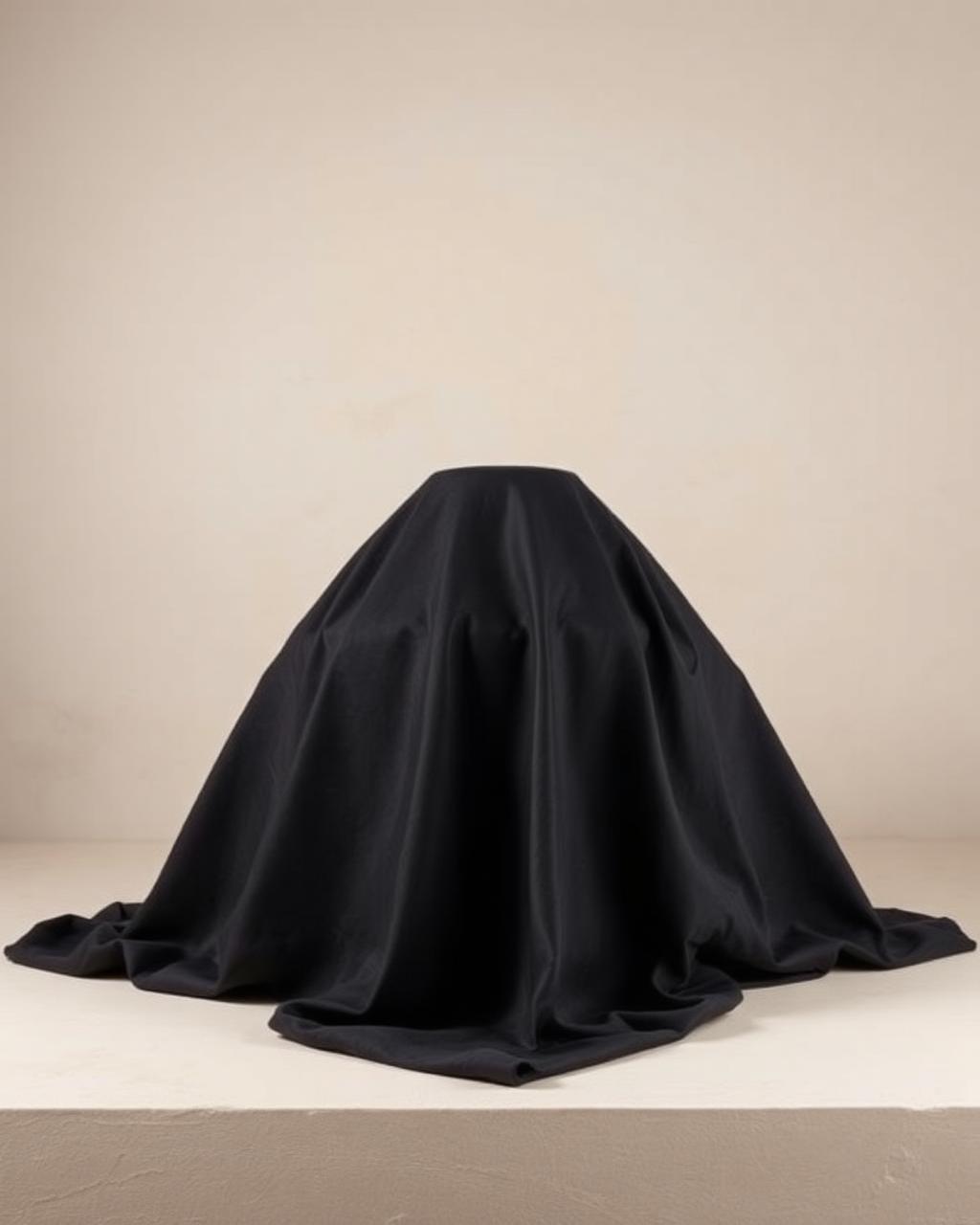 Grid Desk Set — concealed under a dark drape, unreleased