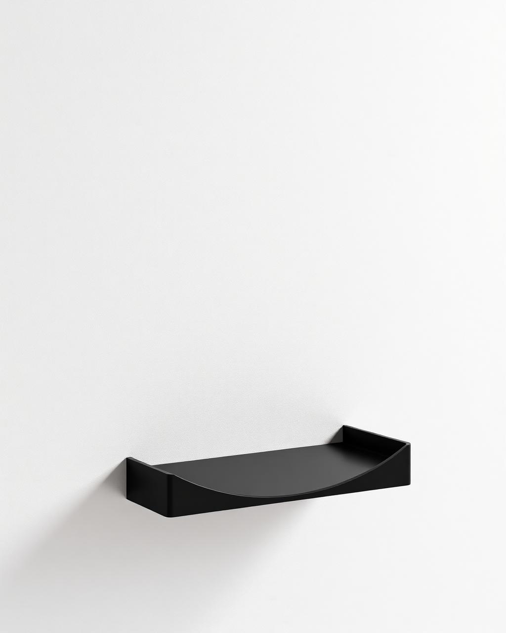 Slim carbon composite wall shelf