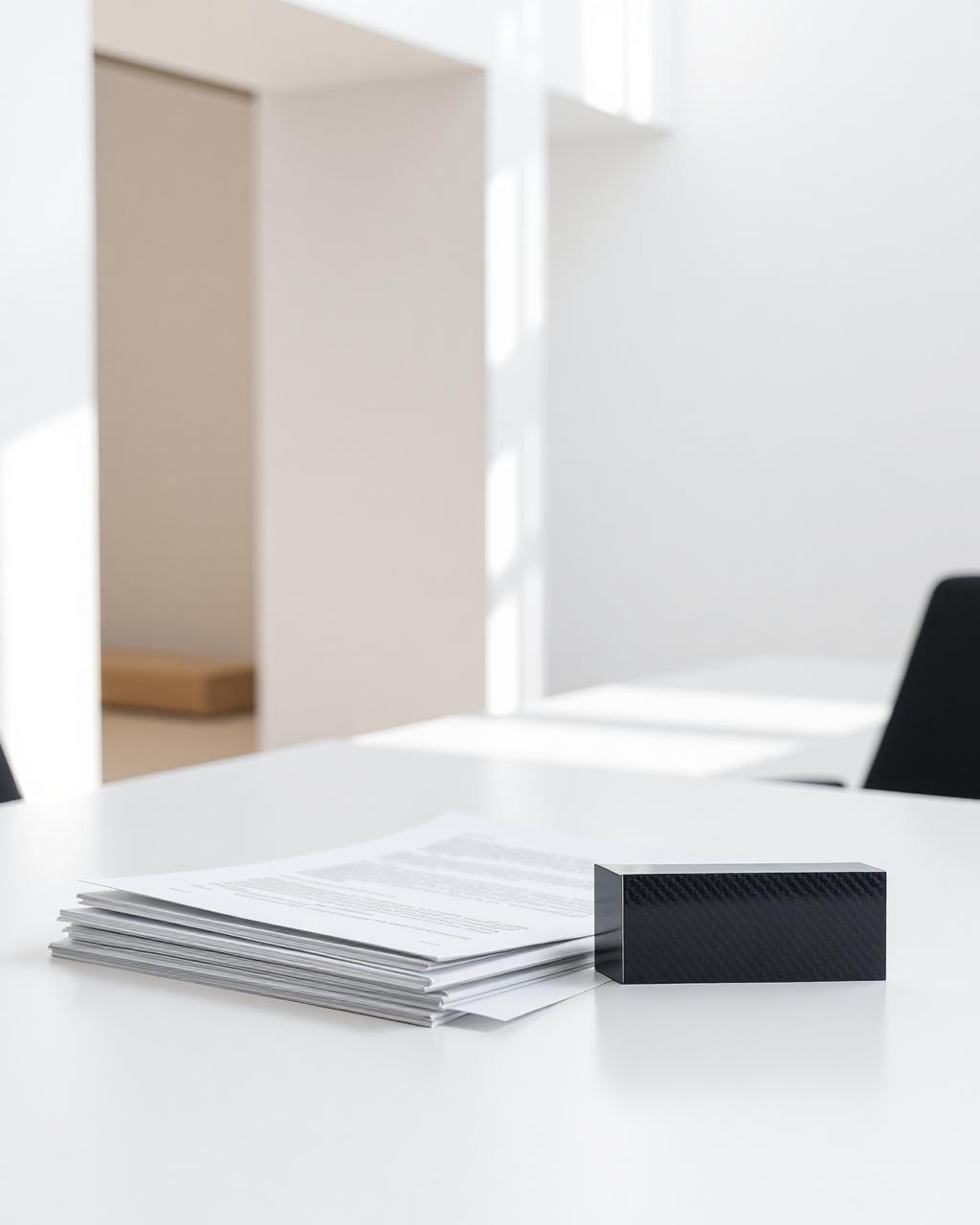Axis document weight shown in a styled interior
