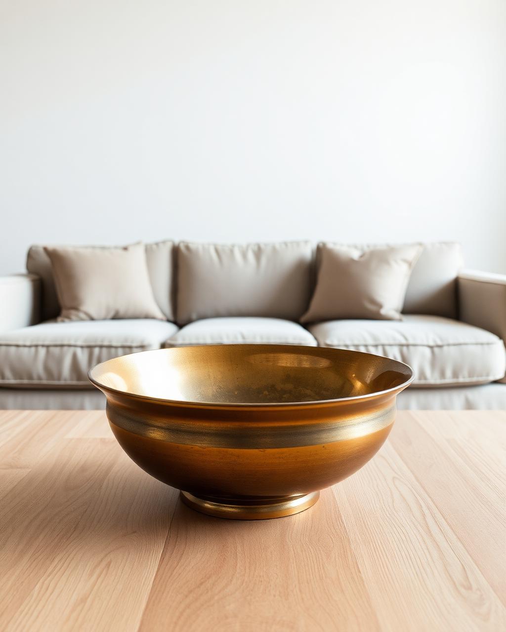 Brava bronze bowl shown in a styled interior