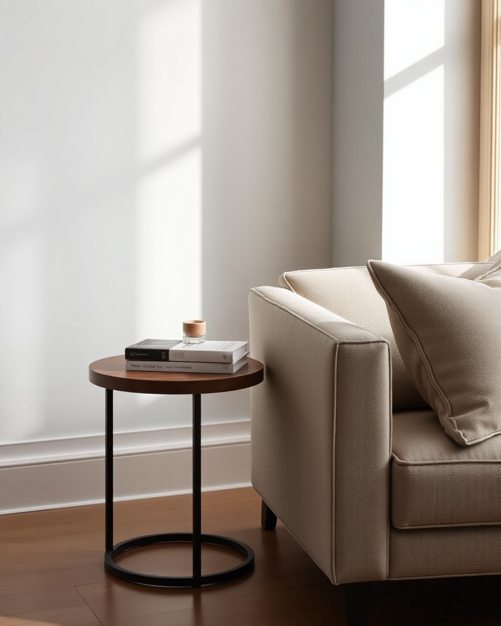 Corso side table shown in a styled interior