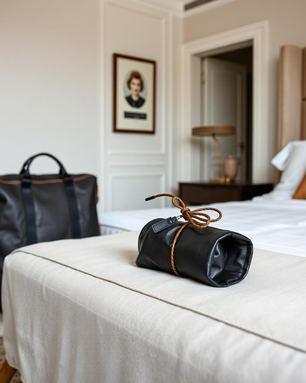Nomad cable roll shown in a styled interior