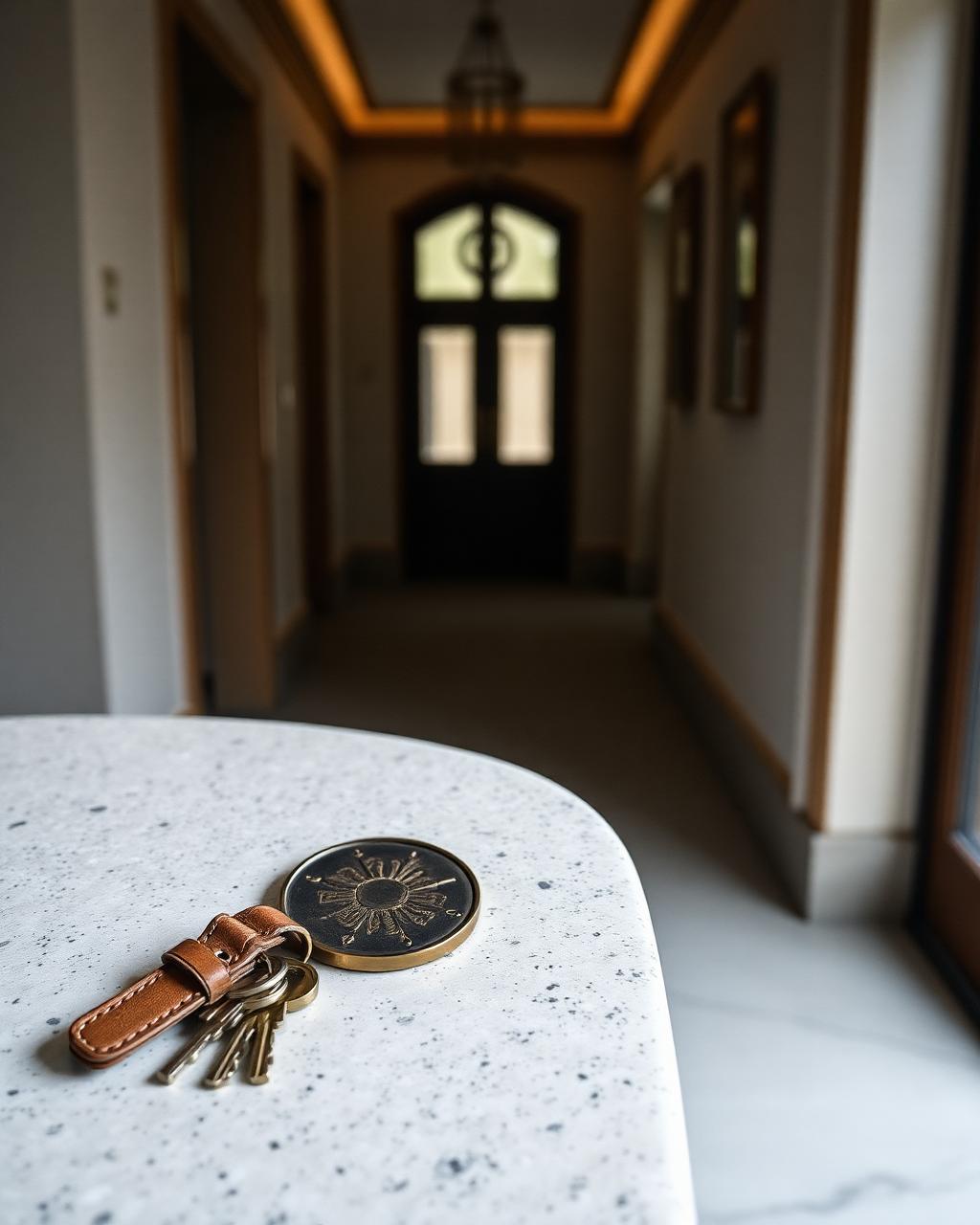 Orbit bronze fob shown in a styled interior